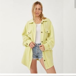 Free People Ruby Jacket,  lemon green, NWT, SIZE M